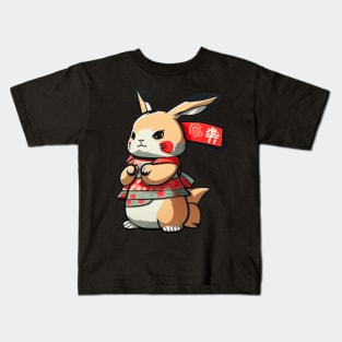 cute bunny with japanese style outfit Kids T-Shirt